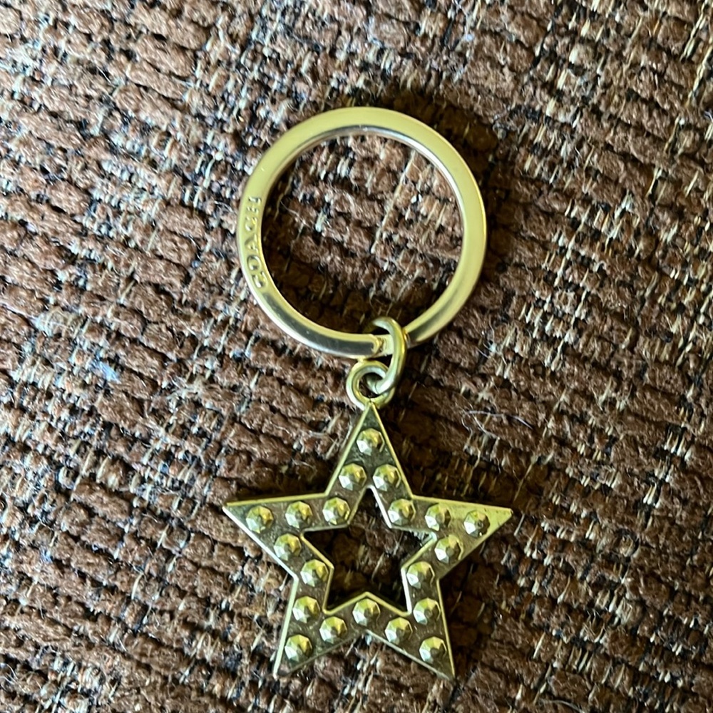 Coach Gold Star Keychain